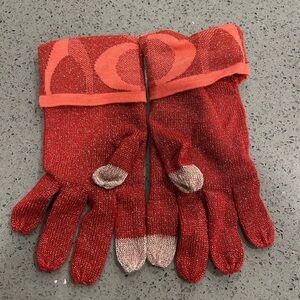 Coach Red with Pink Accent Women's Gloves